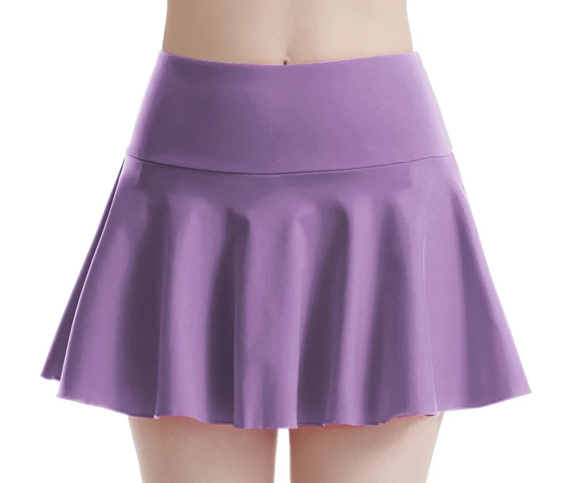 Frauen Tennis Culottes Hohe Taille Tasche Fitness Rock Training Athletisch Laufen Yoga Sport Shorts Futter Mädchen Anti-geleert
