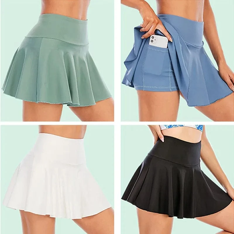Cloud Hide Fitness Tennis Röcke Badminton Golf S-XXXL Rock Hohe Taille Shorts Frauen Athletisch Laufen Sport Mädchen Plissee Skorts