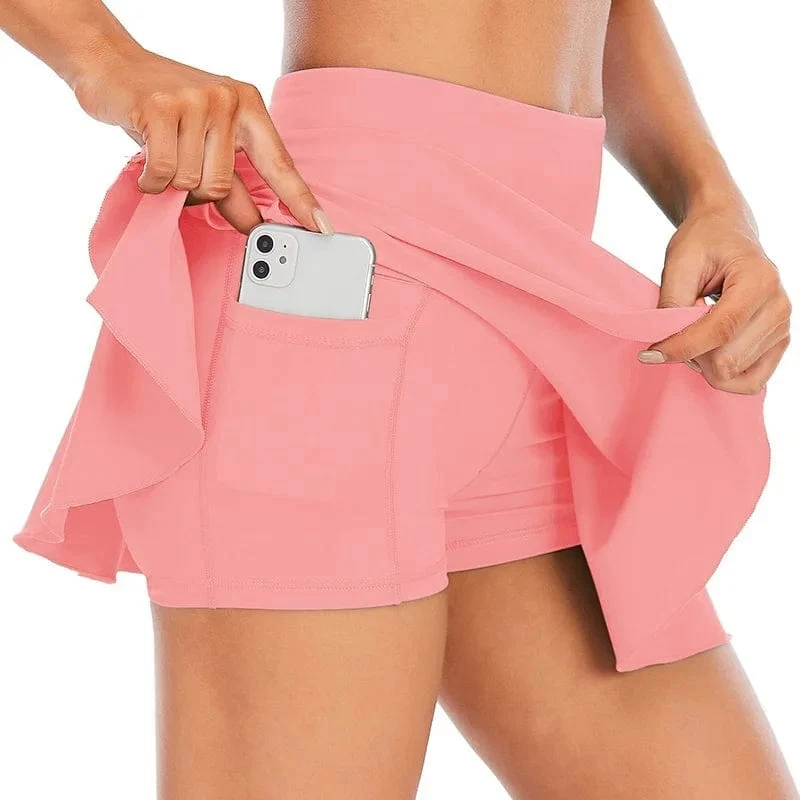 Cloud Hide Fitness Tennis Röcke Badminton Golf S-XXXL Rock Hohe Taille Shorts Frauen Athletisch Laufen Sport Mädchen Plissee Skorts