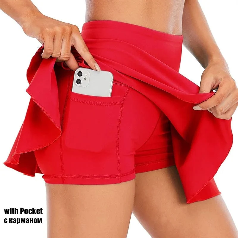 Cloud Hide Fitness Tennis Röcke Badminton Golf S-XXXL Rock Hohe Taille Shorts Frauen Athletisch Laufen Sport Mädchen Plissee Skorts