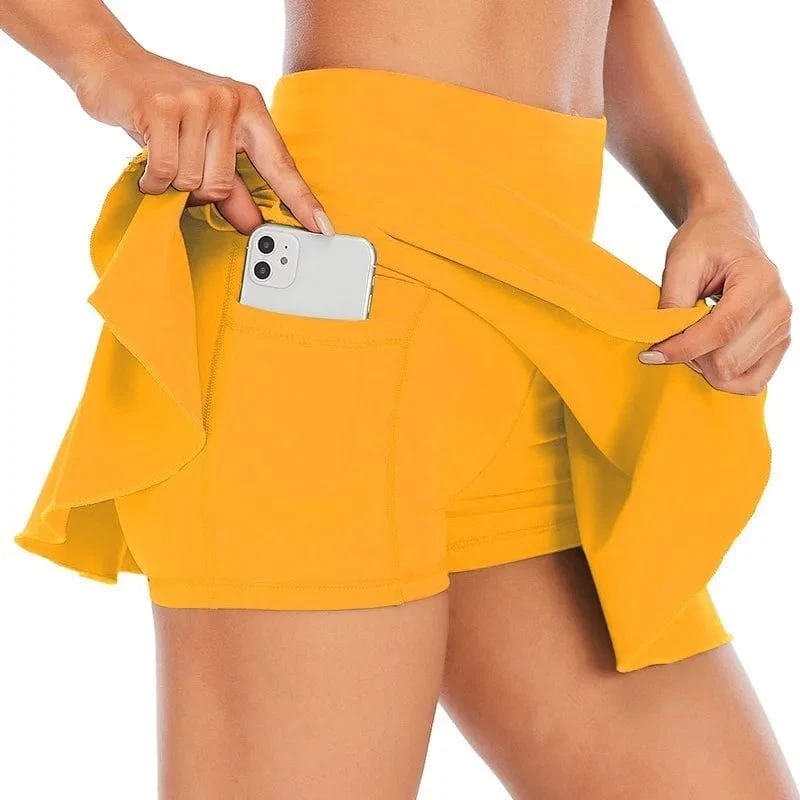 Cloud Hide Fitness Tennis Röcke Badminton Golf S-XXXL Rock Hohe Taille Shorts Frauen Athletisch Laufen Sport Mädchen Plissee Skorts