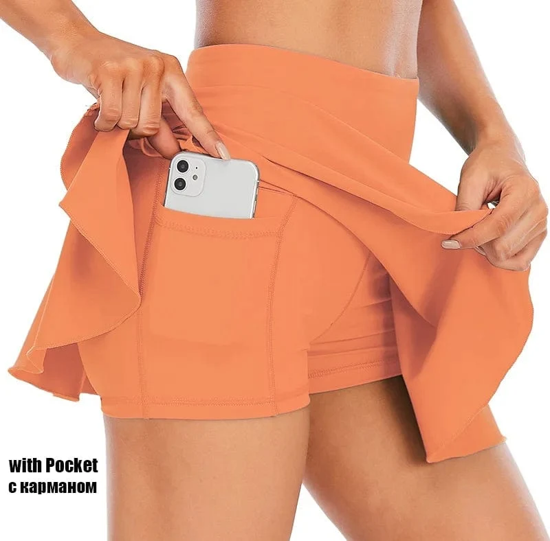 Cloud Hide Fitness Tennis Röcke Badminton Golf S-XXXL Rock Hohe Taille Shorts Frauen Athletisch Laufen Sport Mädchen Plissee Skorts