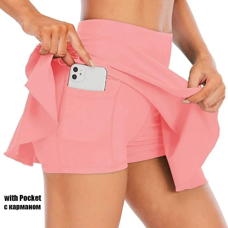 Cloud Hide Fitness Tennis Röcke Badminton Golf S-XXXL Rock Hohe Taille Shorts Frauen Athletisch Laufen Sport Mädchen Plissee Skorts