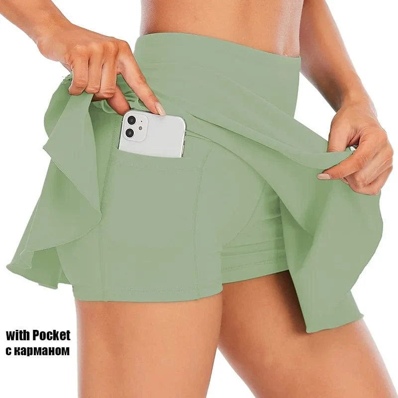 Cloud Hide Fitness Tennis Röcke Badminton Golf S-XXXL Rock Hohe Taille Shorts Frauen Athletisch Laufen Sport Mädchen Plissee Skorts