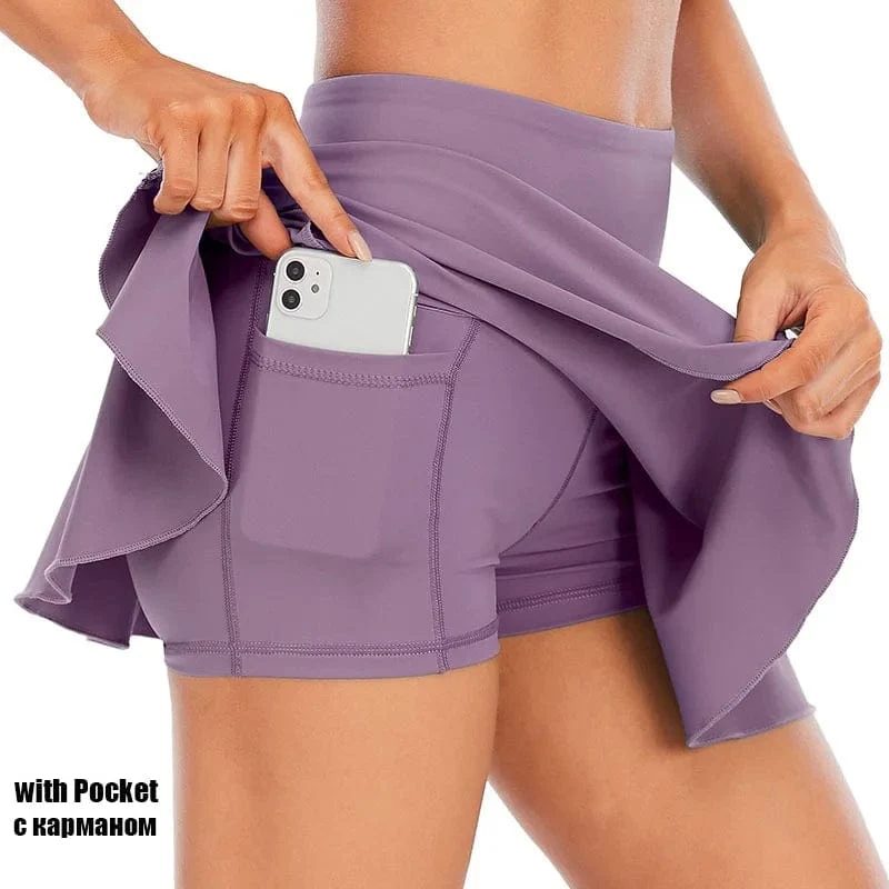 Cloud Hide Fitness Tennis Röcke Badminton Golf S-XXXL Rock Hohe Taille Shorts Frauen Athletisch Laufen Sport Mädchen Plissee Skorts