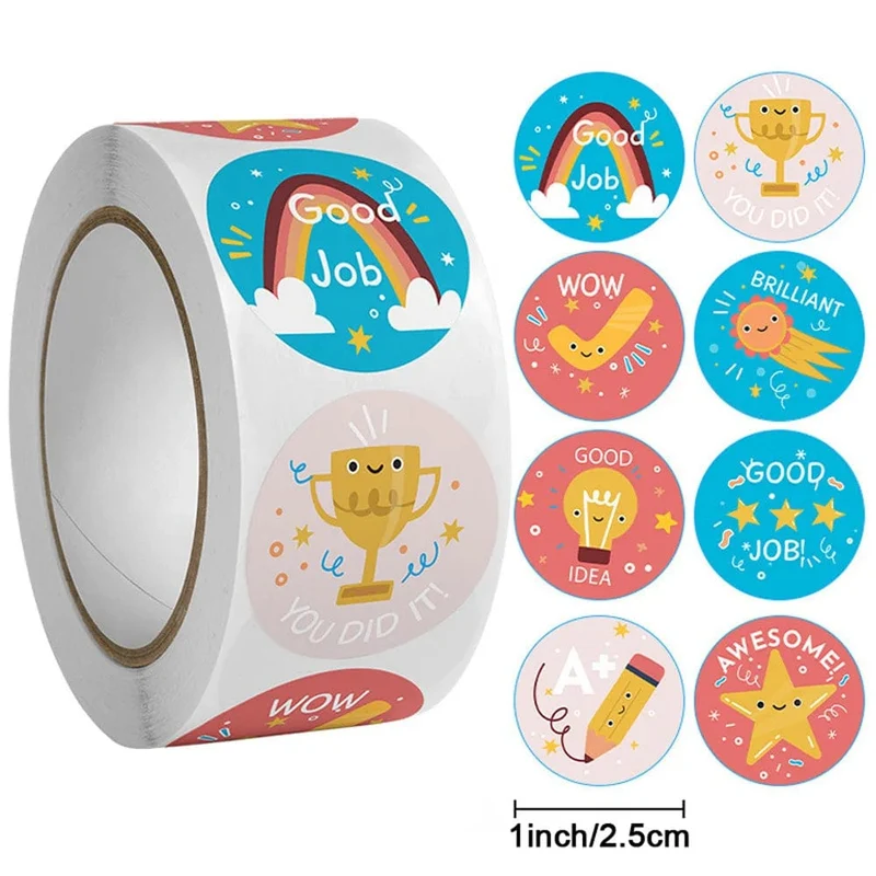 100–500 Stück süße Cartoon-Tiere Belohnungsaufkleber für Kinder, Schullehrerbedarf, Kinder, klassisches Spielzeug, Geschenk, Versiegelungsdekor, Schreibwaren