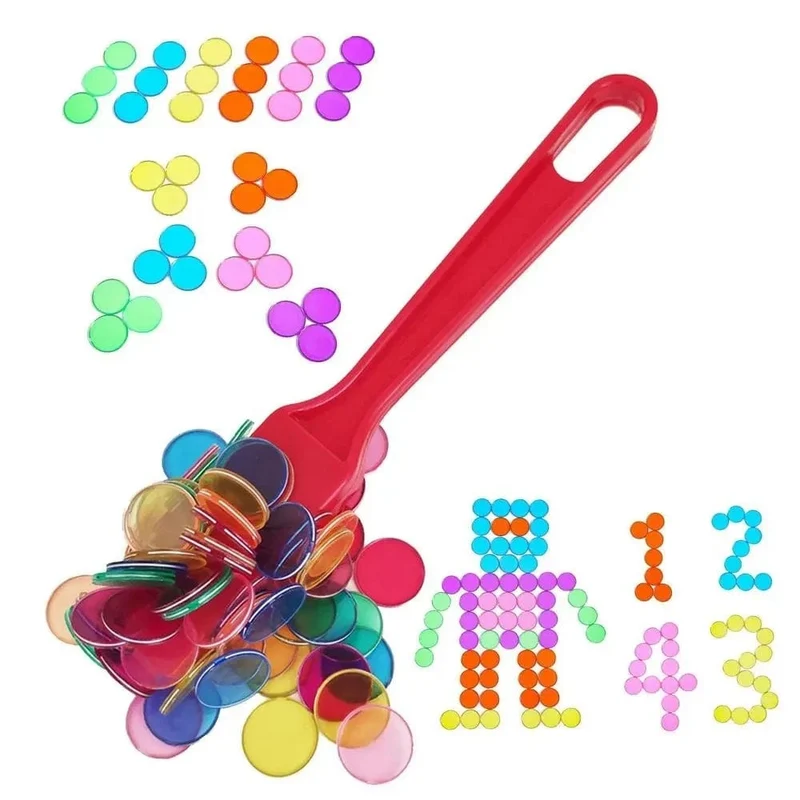 Montessori-Regenbogen-Holzlöffel, sensorisches Spielzeug, Farbabstimmungs-Balancespiel, frühes pädagogisches Holzspielzeug für Kinder, Vorschul-Lehrmittel