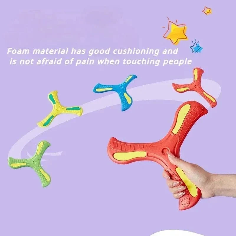 Kinder Boomerang Soft Dreiblättriges Kreuz Erwachsene-Kinder Interaktives Outdoor-Spielzeug Früherziehung Puzzle Dekompressionsgeschenk
