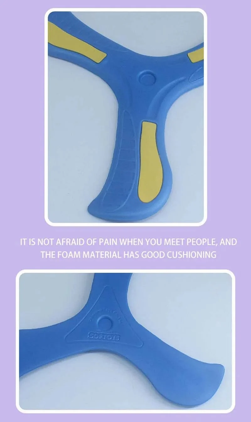 Kinder Boomerang Soft Dreiblättriges Kreuz Erwachsene-Kinder Interaktives Outdoor-Spielzeug Früherziehung Puzzle Dekompressionsgeschenk