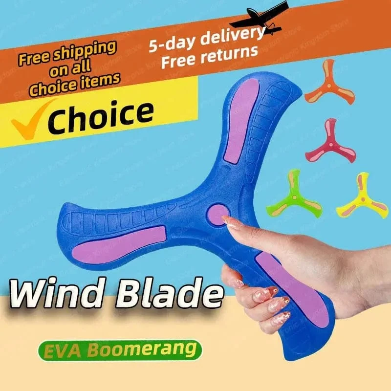 Kinder Boomerang Soft Dreiblättriges Kreuz Erwachsene-Kinder Interaktives Outdoor-Spielzeug Früherziehung Puzzle Dekompressionsgeschenk