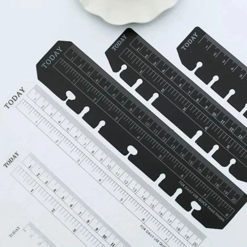 6-Loch-A5-A6-A7-Lesezeichen-Gerades Lineal für Kinder, Mathematik, Zeichenlineal, transparentes, flexibles Trennlineal