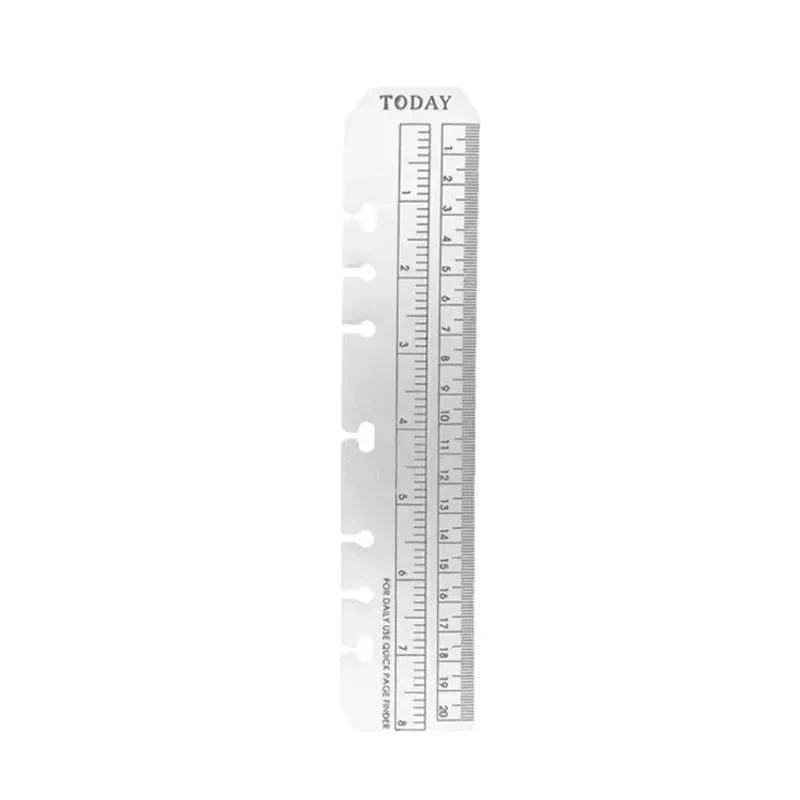 6-Loch-A5-A6-A7-Lesezeichen-Gerades Lineal für Kinder, Mathematik, Zeichenlineal, transparentes, flexibles Trennlineal