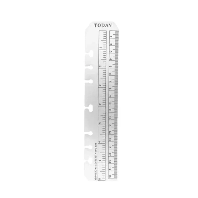 6-Loch-A5-A6-A7-Lesezeichen-Gerades Lineal für Kinder, Mathematik, Zeichenlineal, transparentes, flexibles Trennlineal