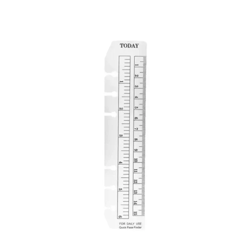 6-Loch-A5-A6-A7-Lesezeichen-Gerades Lineal für Kinder, Mathematik, Zeichenlineal, transparentes, flexibles Trennlineal
