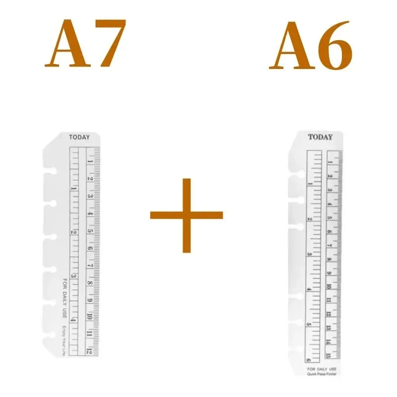 6-Loch-A5-A6-A7-Lesezeichen-Gerades Lineal für Kinder, Mathematik, Zeichenlineal, transparentes, flexibles Trennlineal