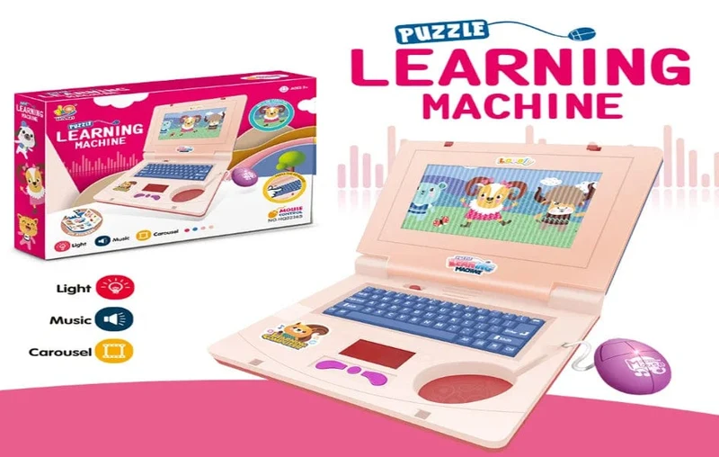 Kleines Laptop-Spielzeug zum Englischlernen für Kinder. Jungen- und Mädchencomputer für Alphabet ABC.Zahlen.Wörter.Rechtschreibung.Mathematik.Musik