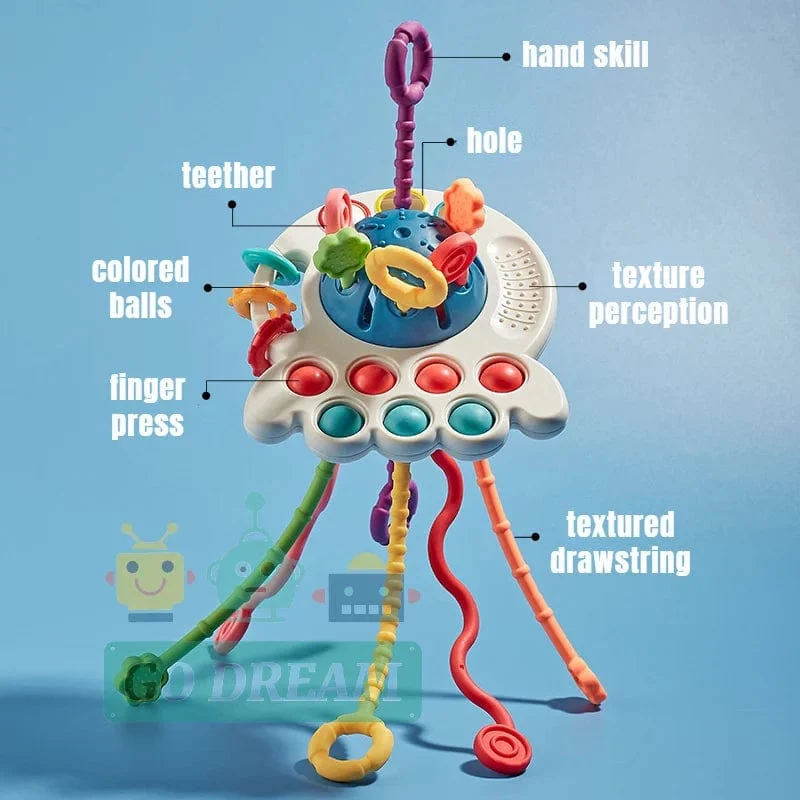 Montessori Sensorische Entwicklung Baby Spielzeug Ziehen String Finger Greifen Training Frühen Lernen Bildung Spielzeug Zahnen BPA FREI 1-3Y
