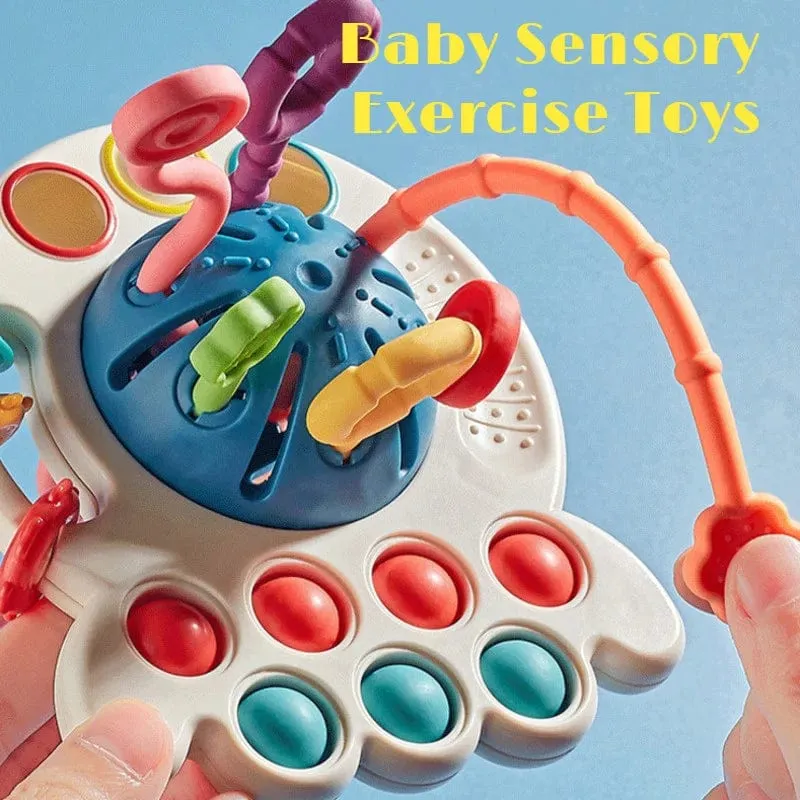 Montessori Sensorische Entwicklung Baby Spielzeug Ziehen String Finger Greifen Training Frühen Lernen Bildung Spielzeug Zahnen BPA FREI 1-3Y