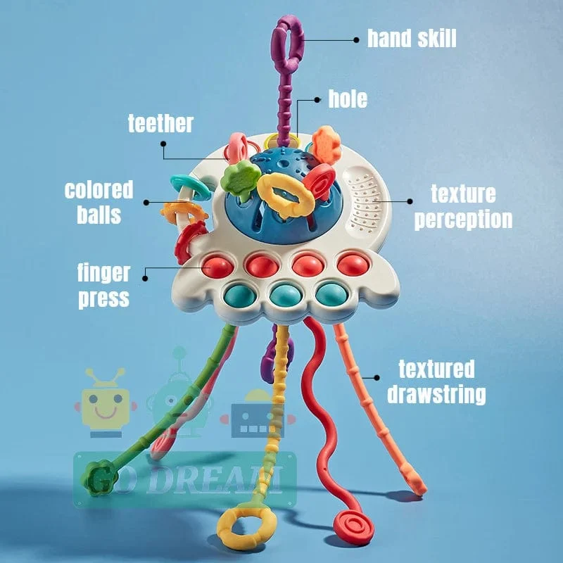 Montessori Sensorische Entwicklung Baby Spielzeug Ziehen String Finger Greifen Training Frühen Lernen Bildung Spielzeug Zahnen BPA FREI 1-3Y