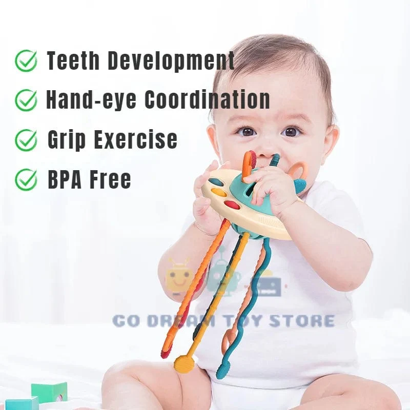 Montessori Sensorische Entwicklung Baby Spielzeug Ziehen String Finger Greifen Training Frühen Lernen Bildung Spielzeug Zahnen BPA FREI 1-3Y