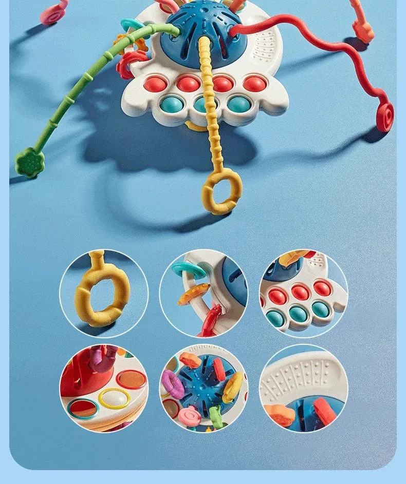 Montessori Sensorische Entwicklung Baby Spielzeug Ziehen String Finger Greifen Training Frühen Lernen Bildung Spielzeug Zahnen BPA FREI 1-3Y