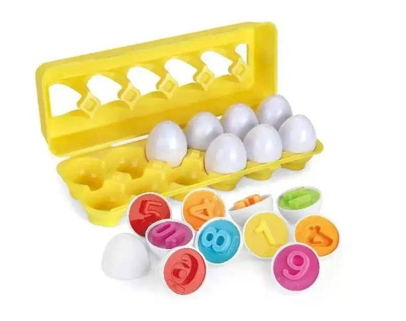 6/12 PCS Montessori Smart Eier in Tasse Bildung Frühes Lernen Geometrische Form Mathematik Alphabet Puzzle Sorter Spiel Baby Spielzeug Kinder