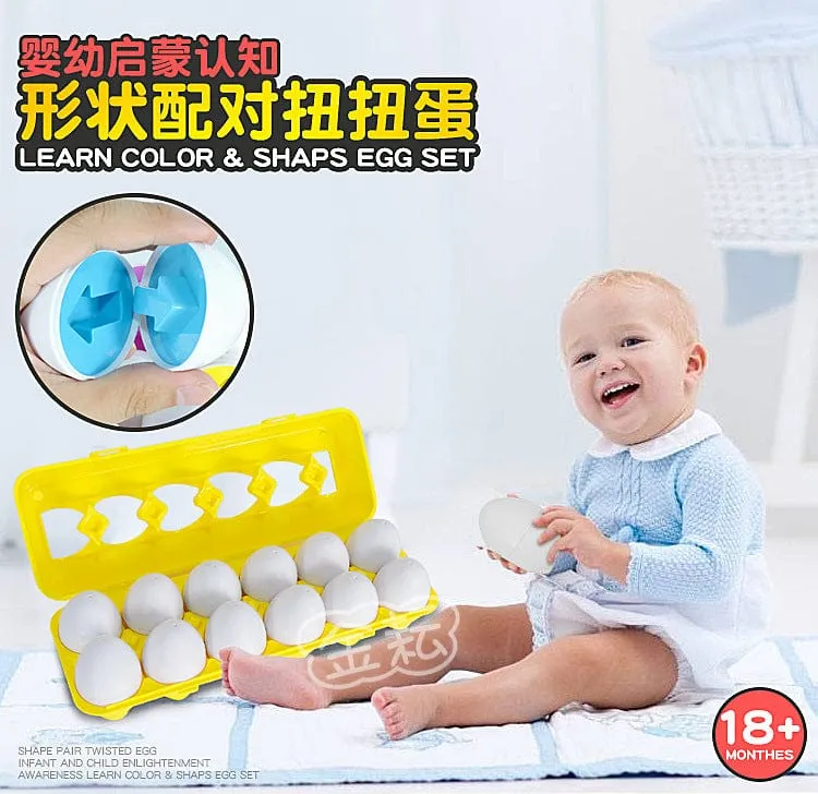 6/12 PCS Montessori Smart Eier in Tasse Bildung Frühes Lernen Geometrische Form Mathematik Alphabet Puzzle Sorter Spiel Baby Spielzeug Kinder