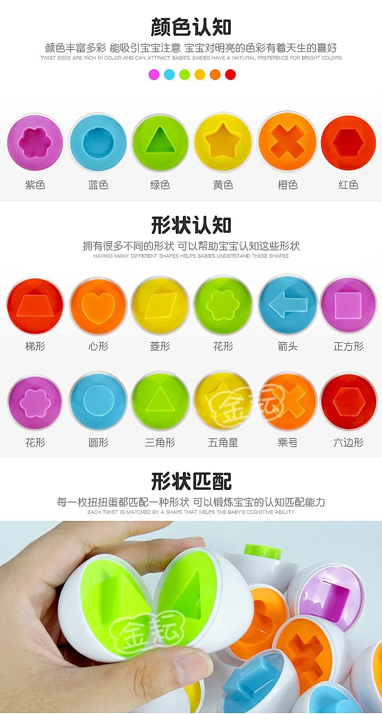 6/12 PCS Montessori Smart Eier in Tasse Bildung Frühes Lernen Geometrische Form Mathematik Alphabet Puzzle Sorter Spiel Baby Spielzeug Kinder