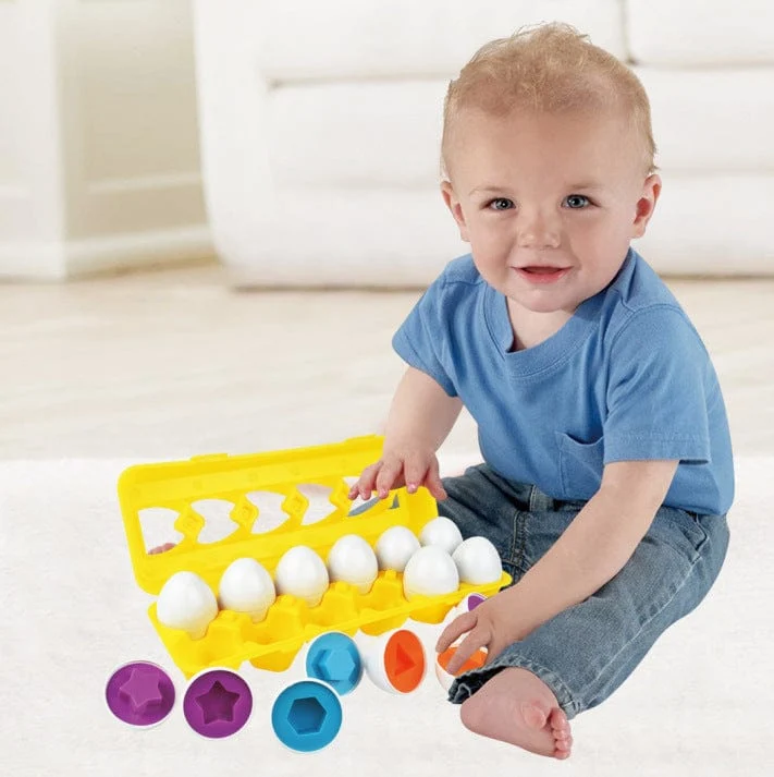 6/12 PCS Montessori Smart Eier in Tasse Bildung Frühes Lernen Geometrische Form Mathematik Alphabet Puzzle Sorter Spiel Baby Spielzeug Kinder