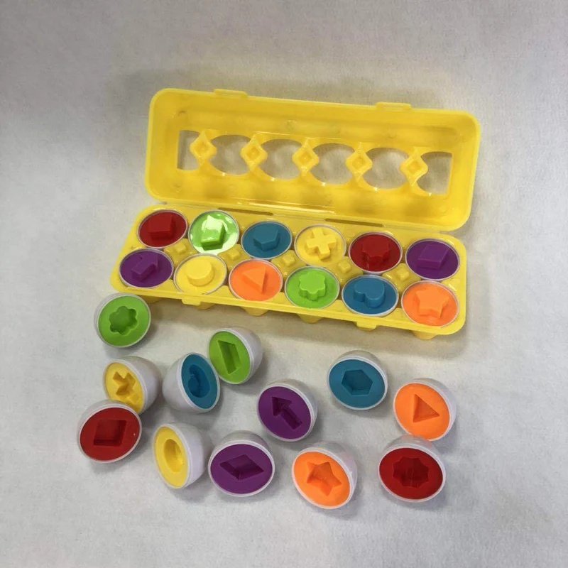 6/12 PCS Montessori Smart Eier in Tasse Bildung Frühes Lernen Geometrische Form Mathematik Alphabet Puzzle Sorter Spiel Baby Spielzeug Kinder