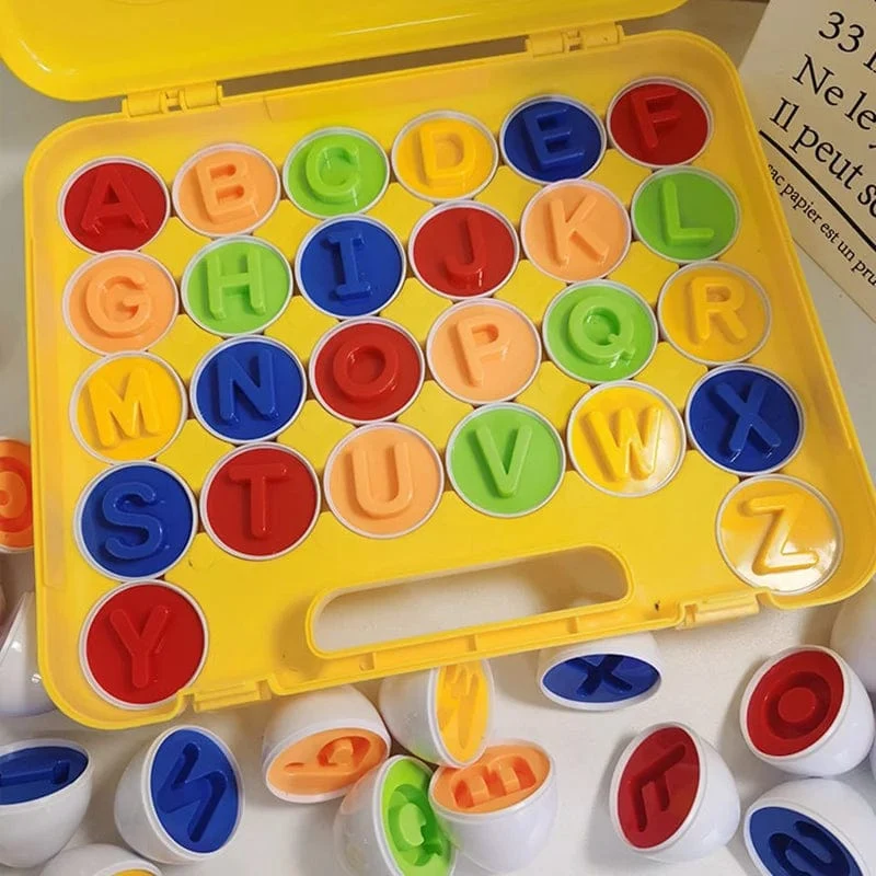 6/12 PCS Montessori Smart Eier in Tasse Bildung Frühes Lernen Geometrische Form Mathematik Alphabet Puzzle Sorter Spiel Baby Spielzeug Kinder