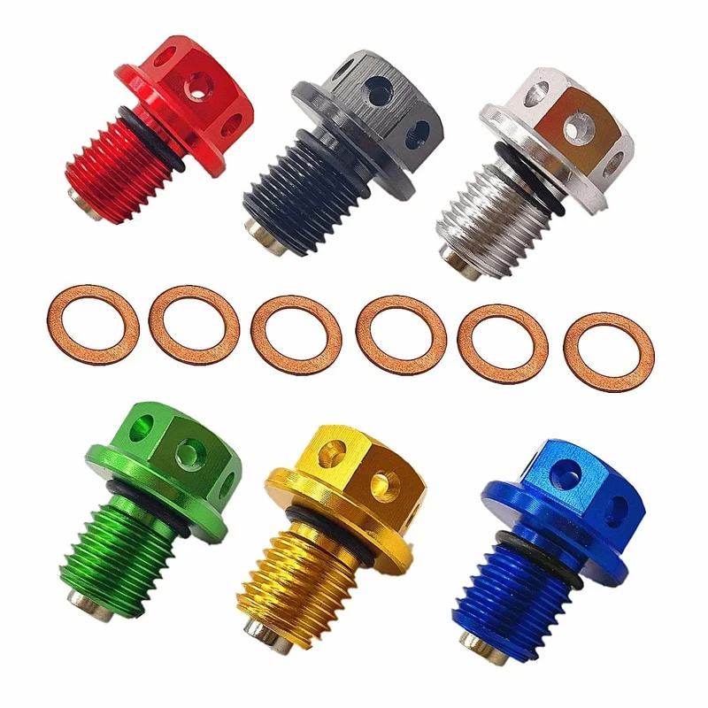 M12x1.5 Magnetische Motorölablassschraube und Unterlegscheibe für Honda CRF XR Z50 CR80 50cc 90/110/125/140/150CC Pit Dirt Bike