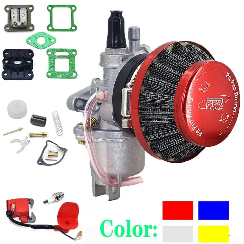 Pocket Bike 47cc 49cc Motor Vergaser Vergaser mit Pod Luftfilter 2 Takt für Mini Quad ATV Dirt Bike MiniMoto Go Kart Buggy