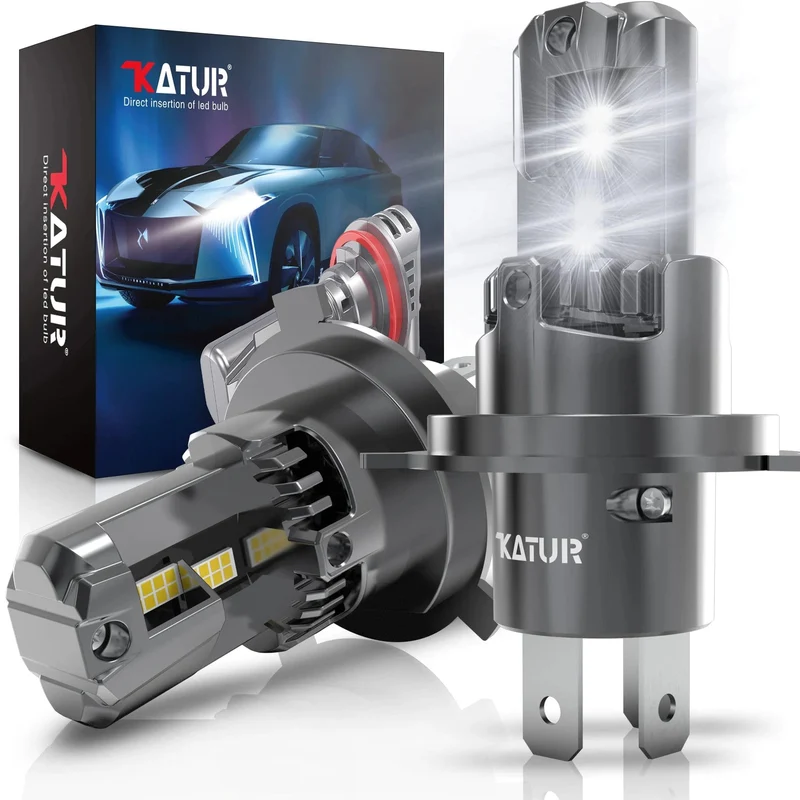 2x H4 LED Scheinwerfer Birne Mini Wireless 100W 20000LM 6500K für Auto Scheinwerfer Auto Diode Lampen H4 Turbo led 12V Hohe Abblendlicht