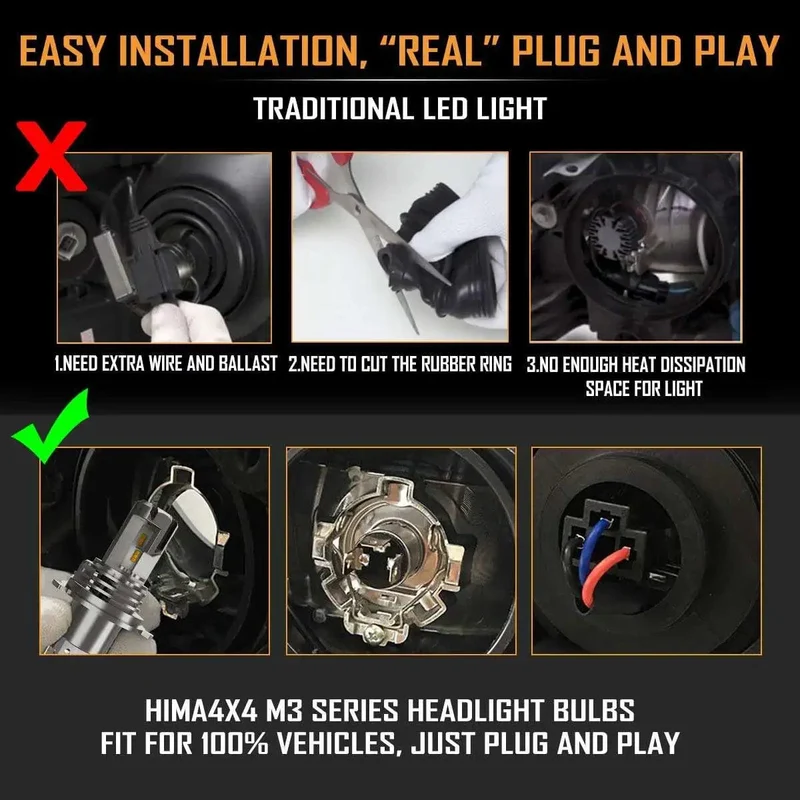 H4 H7 H11 LED Scheinwerfer H9 H8 9005 HB3 9006 HB4 Canbus 30000LM Plug & Play Hohe Abblendlicht Motorrad birne 6500K Auto Lampe 12V 24V