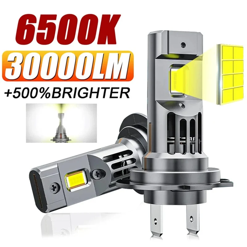 H7 LED CANBUS Licht Mini-Kopflampe Größe 1:1 Kabellose H7 Auto-LED-Scheinwerferlampen Fehlerfrei mit Lüfter 6000K Weiß