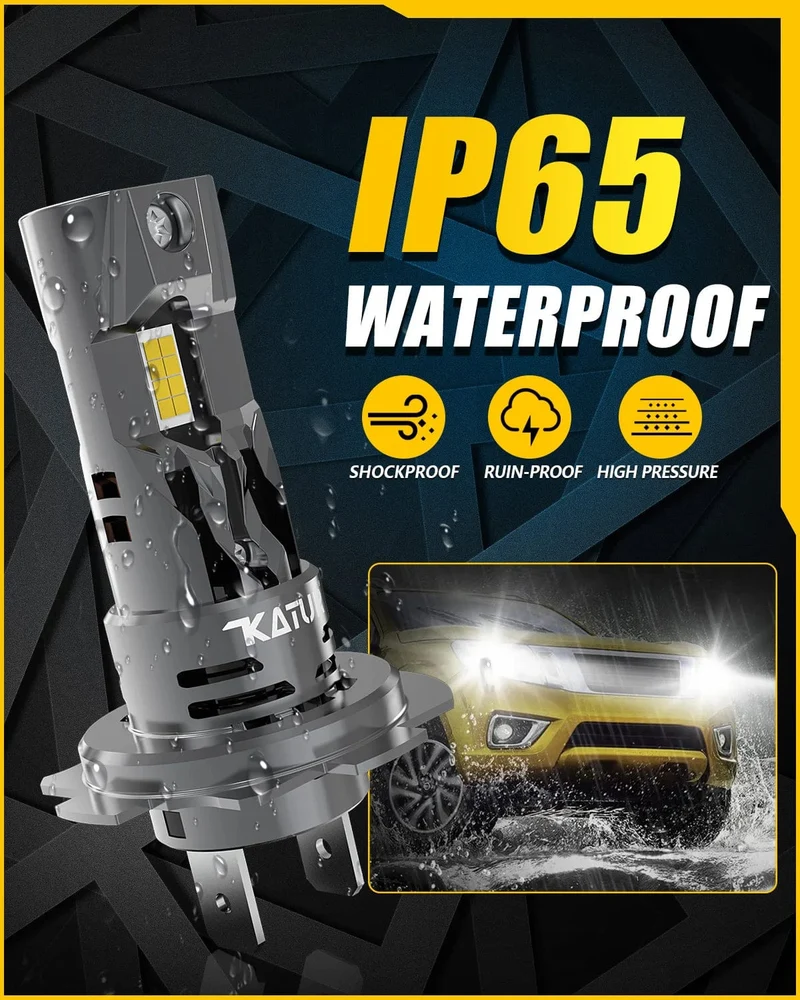 2x Hochleistungs-H7-LED-Scheinwerfer 1:1 Mini-Scheinwerfer 20000LM 6500K Autolampen Superhelle Plug-and-Play-Autoscheinwerferlampen