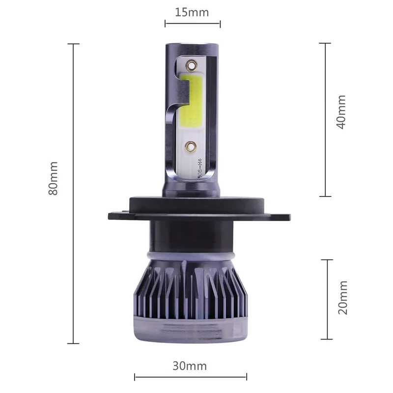 2 Stücke LED H4 Autoscheinwerferlampen H1 H7 H8 H9 H11 Scheinwerfer Kit 9005 HB3 9006 HB4 Auto Fahren Lauf Led Lampe 6000K 12000K