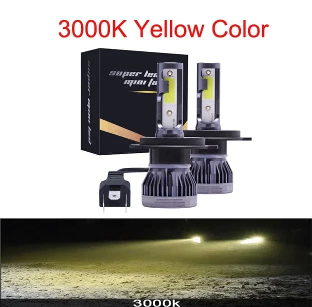 2 Stücke LED H4 Autoscheinwerferlampen H1 H7 H8 H9 H11 Scheinwerfer Kit 9005 HB3 9006 HB4 Auto Fahren Lauf Led Lampe 6000K 12000K