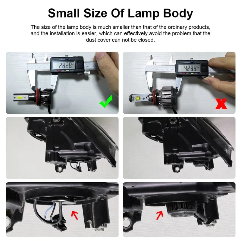 2 Stücke LED H4 Autoscheinwerferlampen H1 H7 H8 H9 H11 Scheinwerfer Kit 9005 HB3 9006 HB4 Auto Fahren Lauf Led Lampe 6000K 12000K