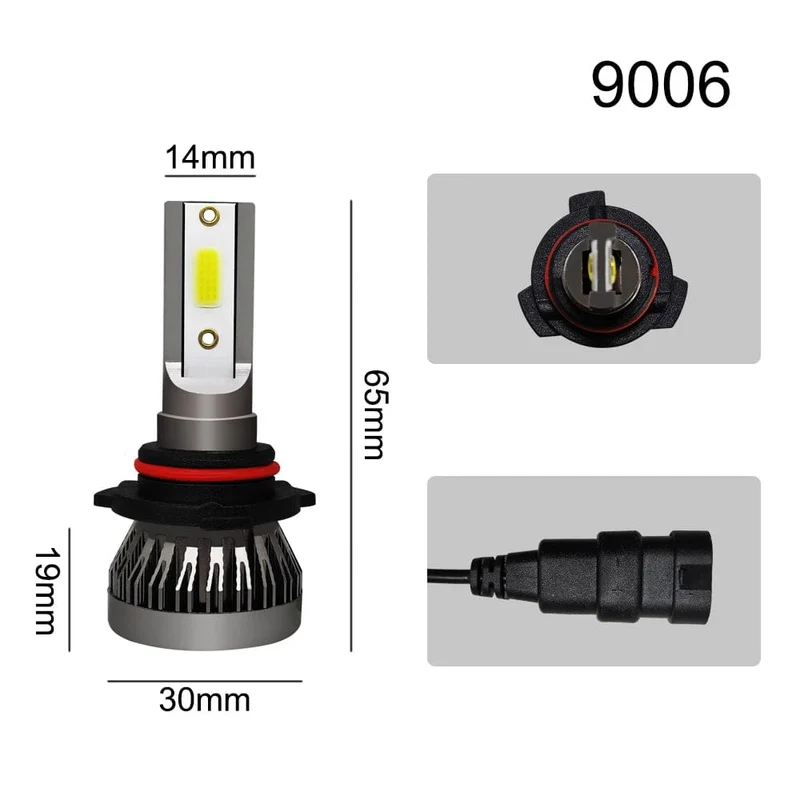 2 Stücke LED H4 Autoscheinwerferlampen H1 H7 H8 H9 H11 Scheinwerfer Kit 9005 HB3 9006 HB4 Auto Fahren Lauf Led Lampe 6000K 12000K