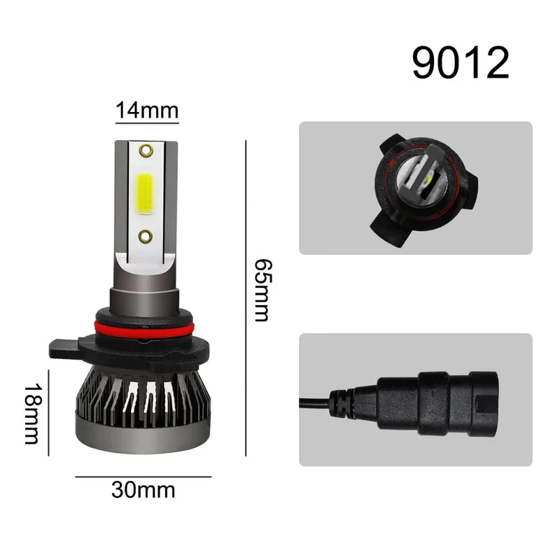 2 Stücke LED H4 Autoscheinwerferlampen H1 H7 H8 H9 H11 Scheinwerfer Kit 9005 HB3 9006 HB4 Auto Fahren Lauf Led Lampe 6000K 12000K