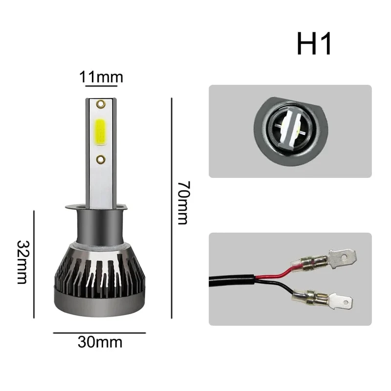 2 Stücke LED H4 Autoscheinwerferlampen H1 H7 H8 H9 H11 Scheinwerfer Kit 9005 HB3 9006 HB4 Auto Fahren Lauf Led Lampe 6000K 12000K