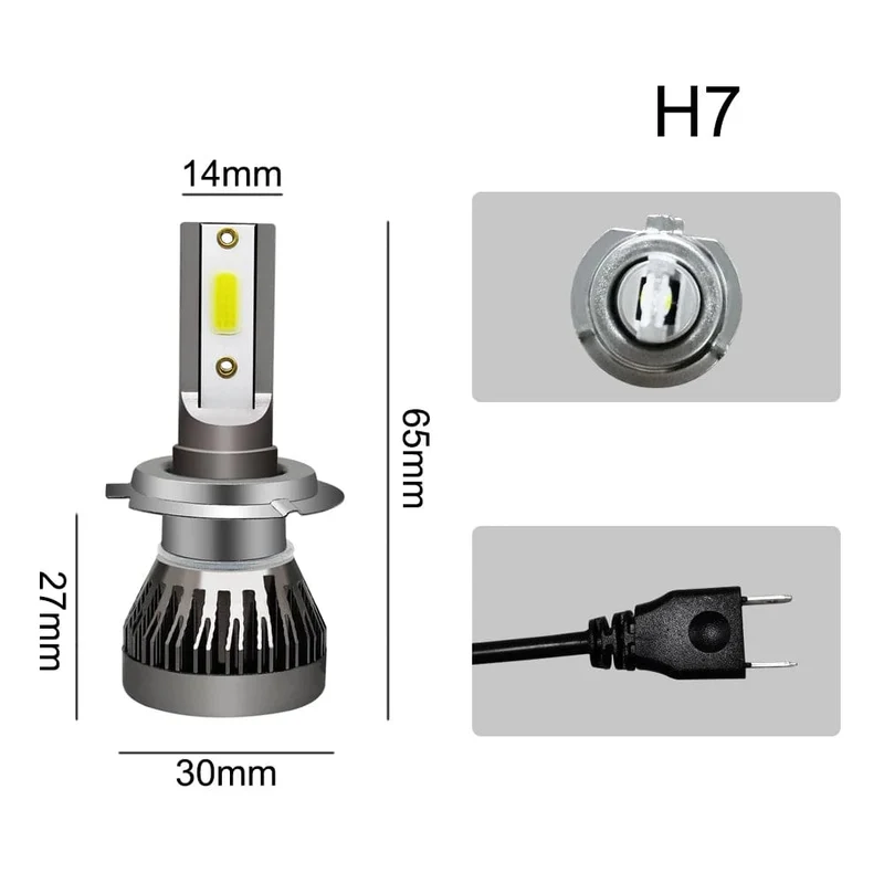 2 Stücke LED H4 Autoscheinwerferlampen H1 H7 H8 H9 H11 Scheinwerfer Kit 9005 HB3 9006 HB4 Auto Fahren Lauf Led Lampe 6000K 12000K