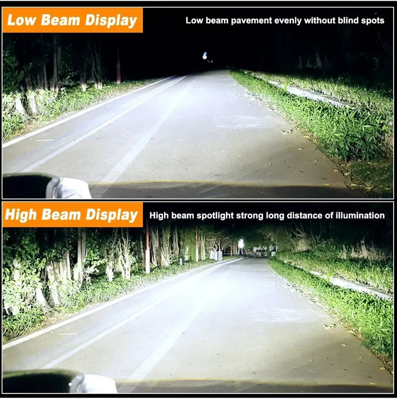 H4 LED-Projektorlinse, Scheinwerfer, Auto-LED-Scheinwerfer, Canbus, 6000 K, Fern-/Abblendlicht, Birne mit Turbolüfter, 22000 lm, 90 W, für Auto/Motorrad, 12 V