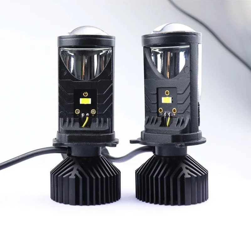 H4 LED-Projektorlinse, Scheinwerfer, Auto-LED-Scheinwerfer, Canbus, 6000 K, Fern-/Abblendlicht, Birne mit Turbolüfter, 22000 lm, 90 W, für Auto/Motorrad, 12 V