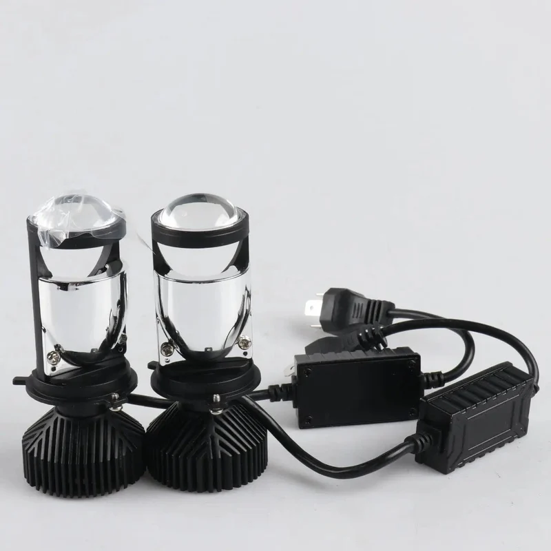 H4 LED-Projektorlinse, Scheinwerfer, Auto-LED-Scheinwerfer, Canbus, 6000 K, Fern-/Abblendlicht, Birne mit Turbolüfter, 22000 lm, 90 W, für Auto/Motorrad, 12 V