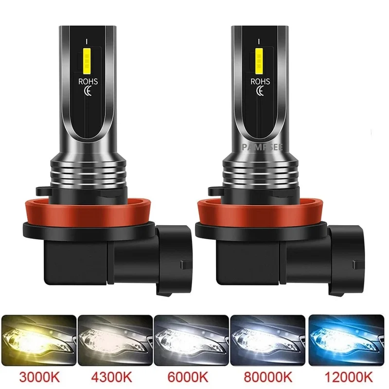 2Pcs H4 H7 H11 H10 LED Auto Scheinwerfer Lampen 3000K 6000K PSX24W 9005 HB3 9006 HB4 H8 H1 h3 Auto Lichter Automobil Fahren Nebel Lampe