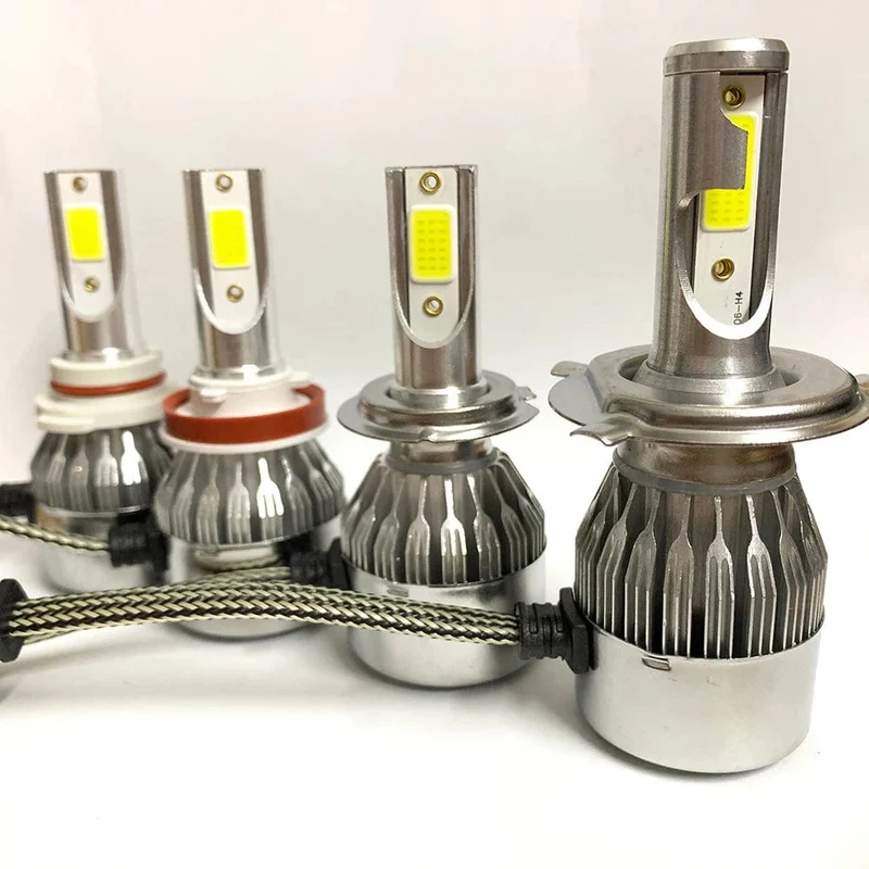 2x H7 LED H11 H4 Hallo/Lo H1 H3 H8 HB1 HB3 HB4 HB5 HIR2 H13 H27 9005 9006 Auto Scheinwerfer lampen 3000K 6000K 8000K COB C6 auto lichter