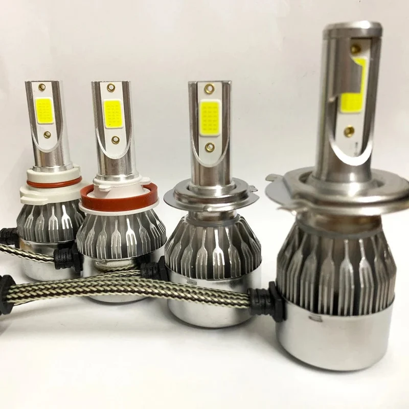 2x H7 LED H11 H4 Hallo/Lo H1 H3 H8 HB1 HB3 HB4 HB5 HIR2 H13 H27 9005 9006 Auto Scheinwerfer lampen 3000K 6000K 8000K COB C6 auto lichter